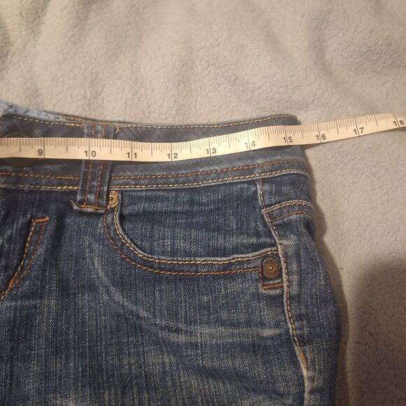 XOXO Flare Jeans Womens 5/6 Vintage Blue Faded Bootcut *Missing Rear Button* - Picture 6 of 12